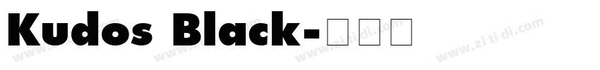 Kudos Black字体转换